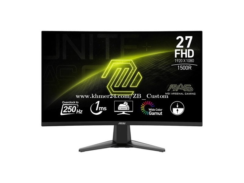 Gaming Monitor  MAG 27CQ6F 27-inch  QHD (2560 x 1440), 180hz - (Port: DP, HDMI, Headphone) 3.95kg-MOMSI-19