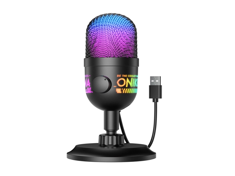 ONIKUMA M930 Colorful RGB USB Microphone Gaming (Black)