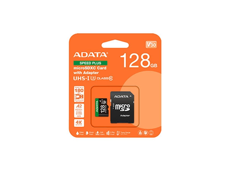 Memory ADATA 128GB V30 Micro SD Card With Adapter (AUSDX128GUI3V30SA-RA1)
