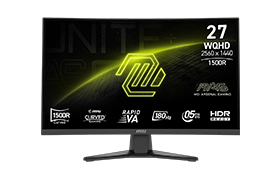 MSI MAG 275CQF E18 27-inch 2560 x 1440 (WQHD), Rapid VA-180Hz-0.5ms-HDMI 2x Port, 1x DP
