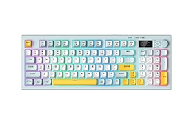 ONIKUMA G80 Bluetooth 2.4G Wired 94-Keys Membrane Keyboard (Gray & Blue)