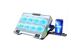 Cooling Pad S608 Laptop With 8 Blue LED Fans