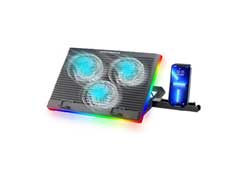 CP253 Laptop Cooling Pad 3 Fans RGB Adjustable Height Cooling Stand for Notebook Laptop