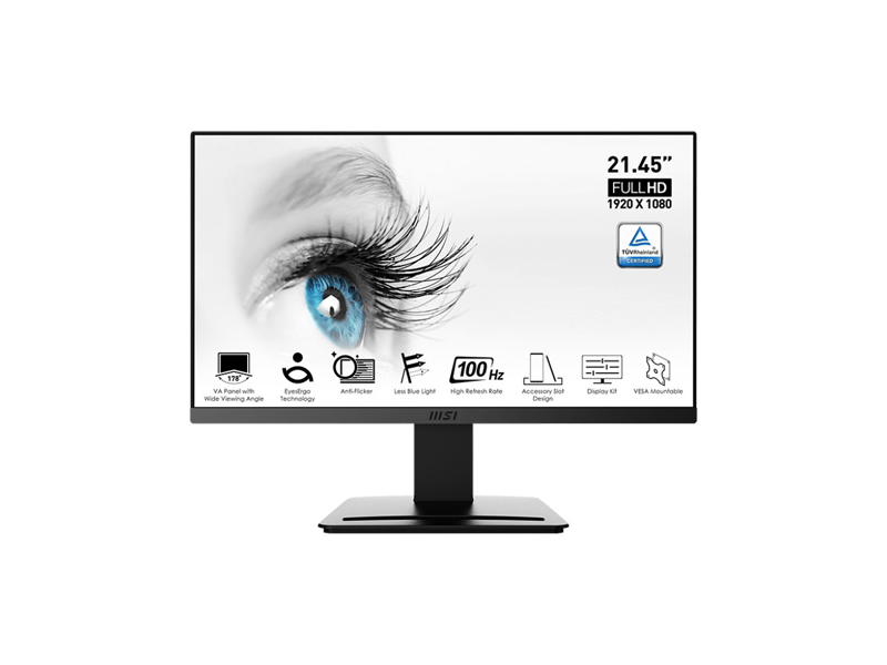 MSI PRO MP225 21.5-inch  FHD (1920 x 1080), 100Hz IPS - (Port: HDMI, VGA, Headphone)-2.3kg MOMSI-17