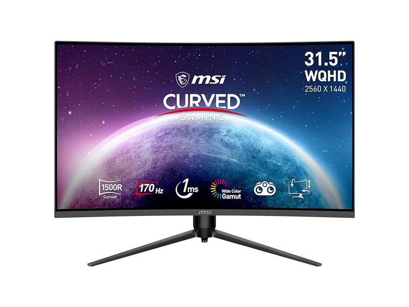 Gaming Monitor G32CQ5P 31.5-inch WQHD (2560x1440), 170Hz VA - (Port: DP, HDMI, Earphone) - 6.7kg MOMSI-16