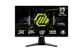 MSI MAG 255F E20 24.5-inch Flat-FHD 1920 x 1080, Rapid IPS-200Hz-0.5ms-HDMI 2x Port, 1x DP