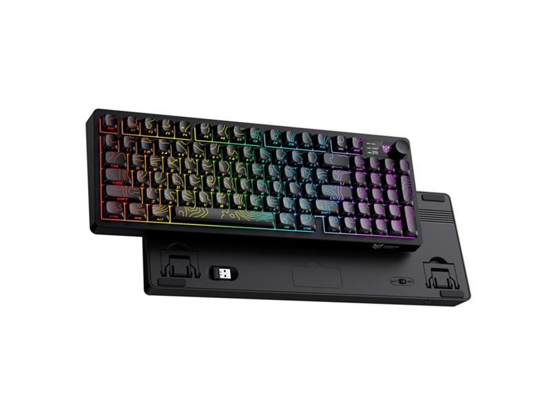 ONIKUMA MT902 Tri-Mode 95-Key Wireless Gaming Keyboard 2.4GHz Bluetooth (Black)