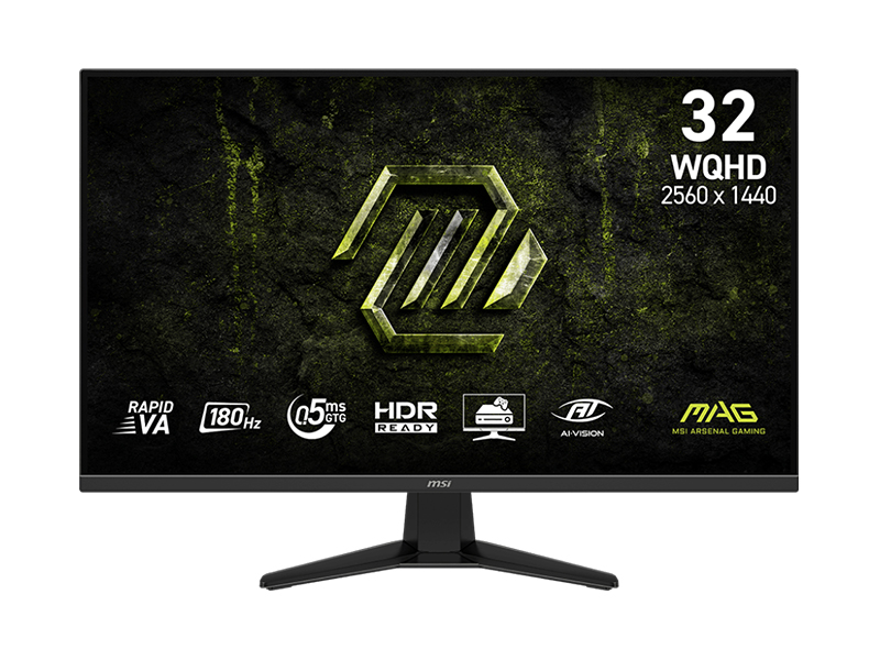 MSI MAG 325QF E18V 31.5-inch WQHD, Rapid VA-HDR Ready-180Hz-0.5ms-HDMI 2x Port, 1x DP