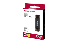  External SSD Transcend ESD310C TS2TESD310C, 2TB Lightning Fast 10Gbps,Type-C Black