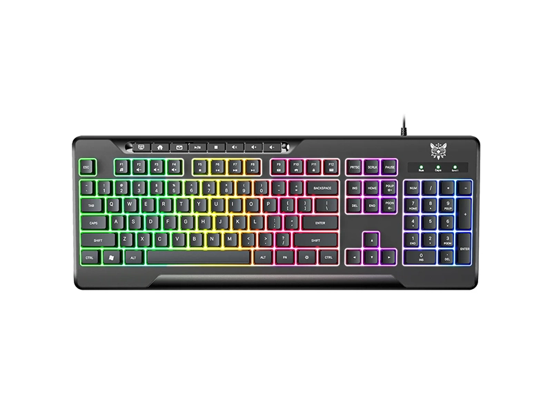 ONIKUMA G32 104 Keys Membrane Keyboard Gaming Luminous Office USB Wired (Black)