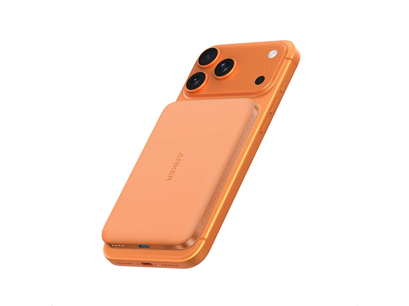 Power Bank Anker Nano MagGo, Slim A1115PO1 5000mAh Wireless Charger 15W (Orange)