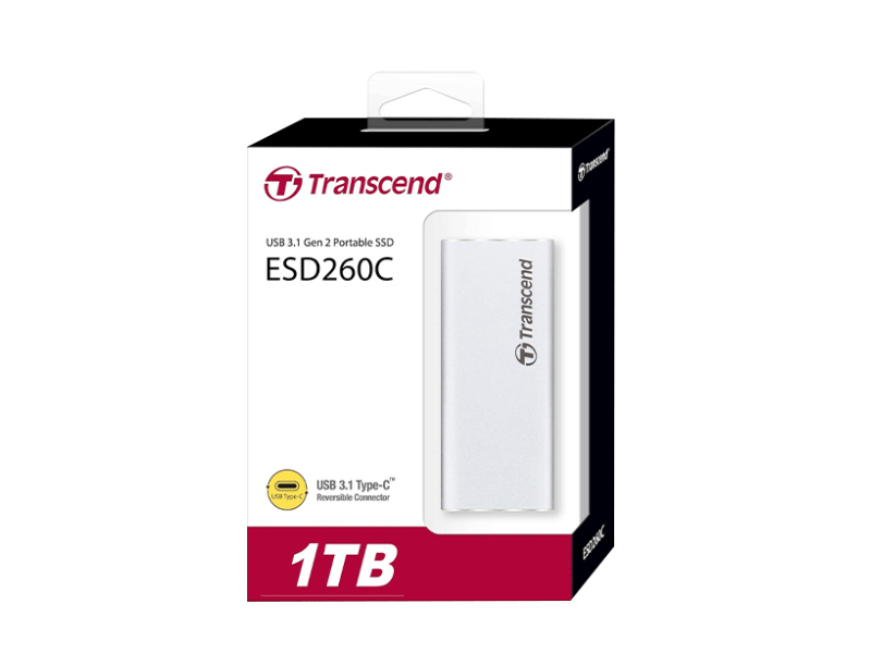 SSD External 1TB ESD260C TS1TESD260C Transcend-USB 10Gbps-Type C to USB Type A & Type C-C - EXHATS-97