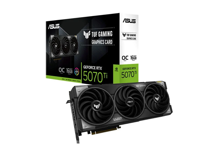 ASUS TUF-RTX5070TI-O16G-GAMING/ 8960Core/ 1484 TOPs/ 16GB GDDR7/ OC: 2610 MHz/ PCI Express 5.0