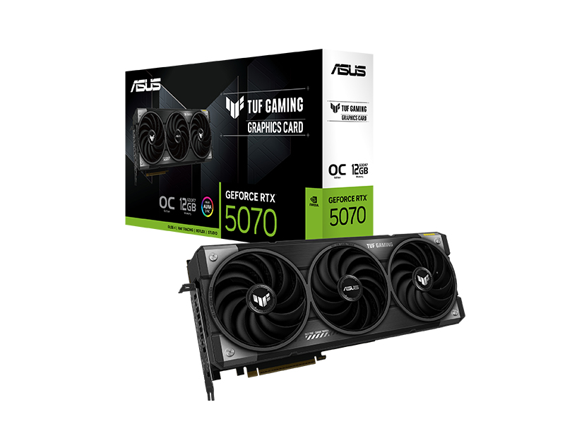 ASUS TUF-RTX5070-O12G-GAMING/ Black/ 6144Core/ 1026 TOPs/ 12GB GDDR7/ OC: 2640 MHz/ PCI 5.0